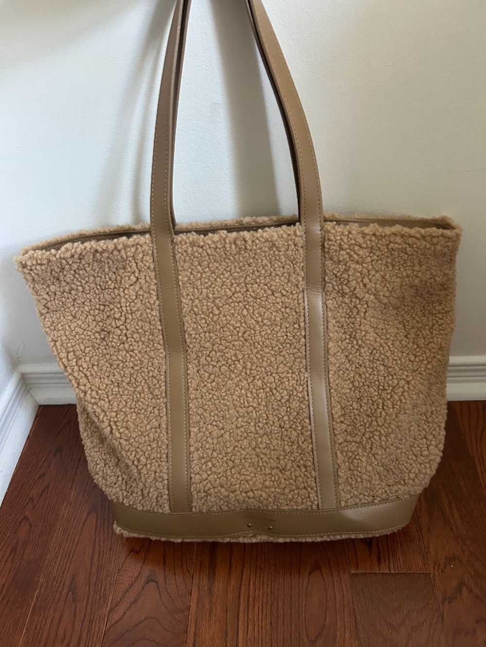 Vanessa Bruno shearling tote bag cabas L